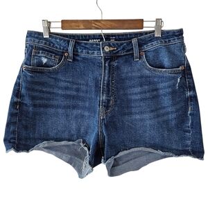 Old Navy High Rise Curvy Shorts Denim Cut Off Size 14